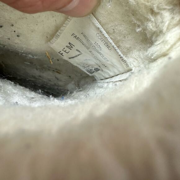 Sorel Mid Calf Fur Lined Waterproof Boots White 7 - Picture 6 of 9